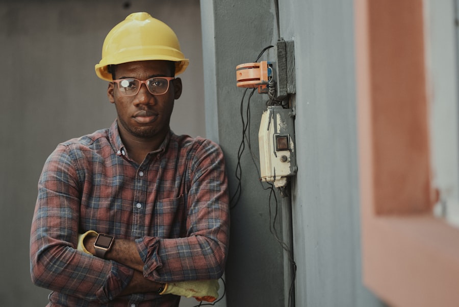 Tradesman on a job site